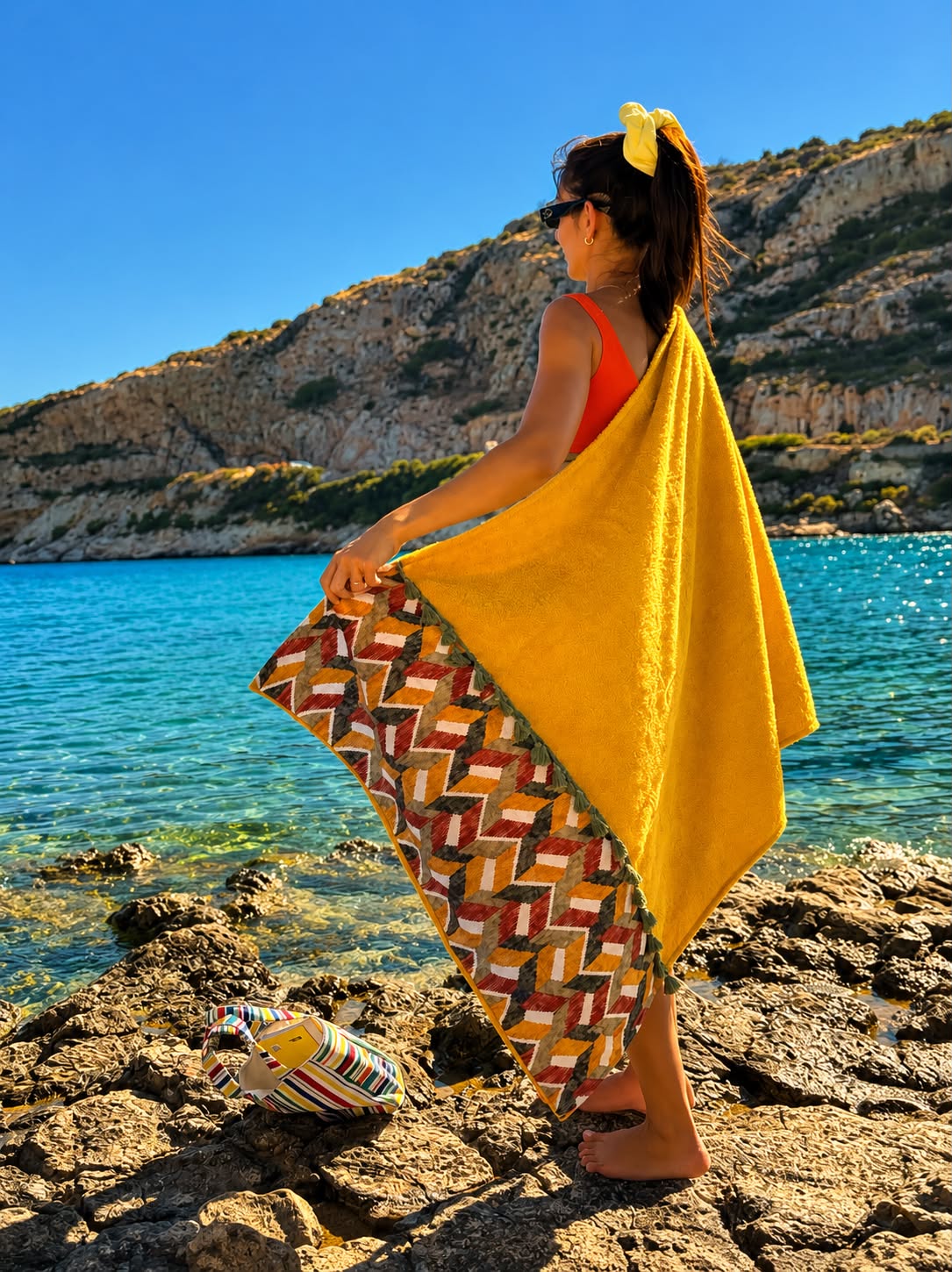 Golden Sun Beach Towel