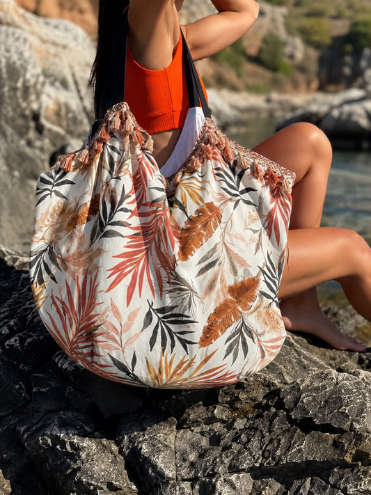 Oversized Beach Bag “Terra Palms”